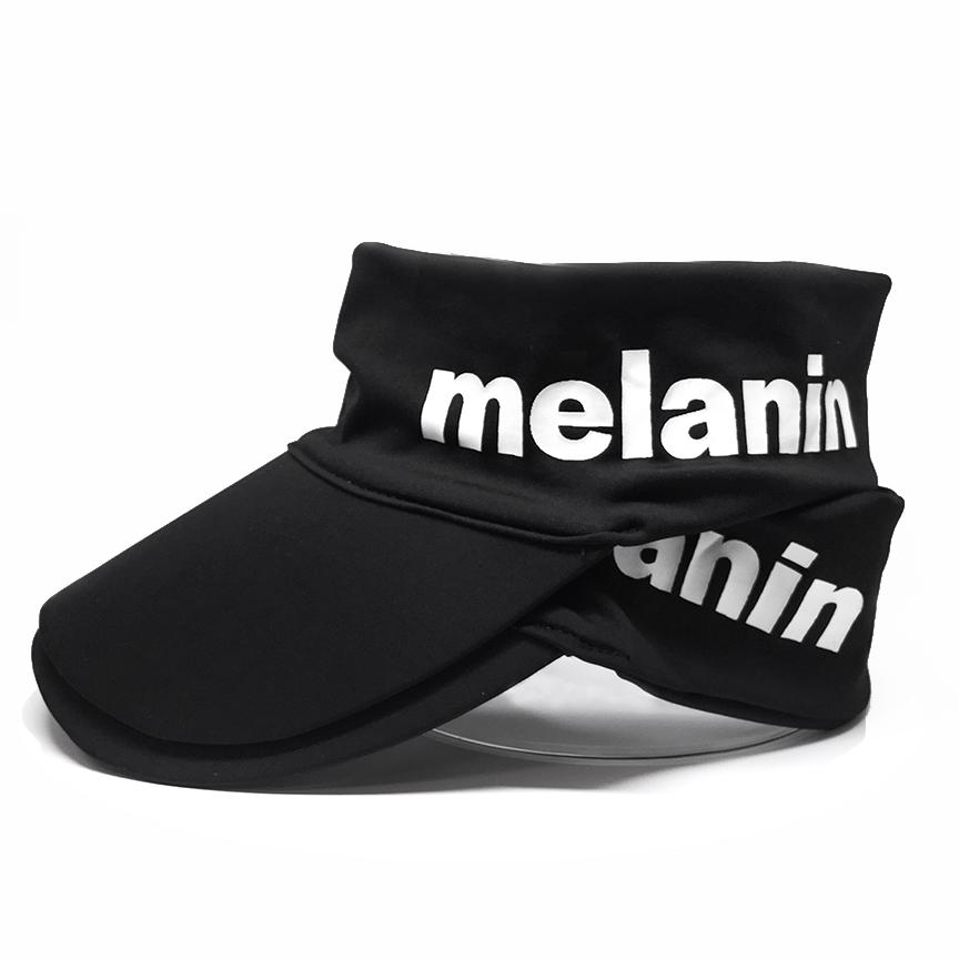 Melanin Haircare Merchandise, the Melanin Stretch Logo Visor