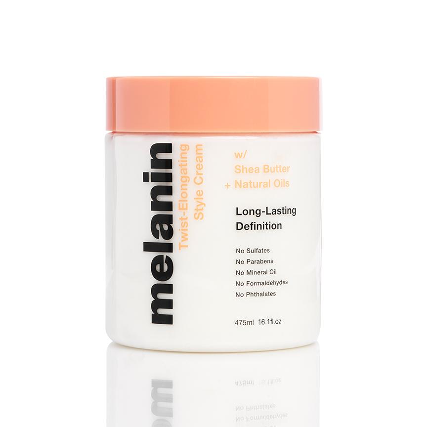 The Melanin Haircare Signature Collection includes styling product, the Twisting-Elongating Style Cream